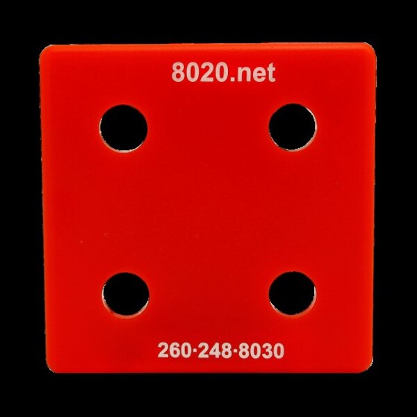 End Cap Red W/Push-Ins 3030