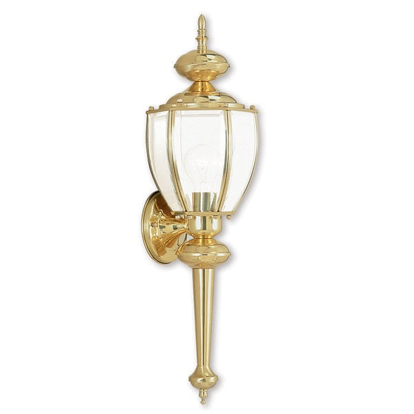 Outdoor Basics 1 Light Polished Brass Outdoor Wall Lantern