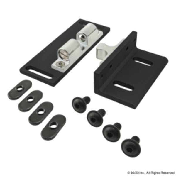 Blk Tension Ball Latch W/Mounting Brkts