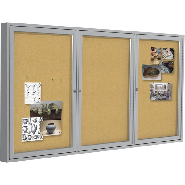 Enclosed Cork Bulletin Board 72x48