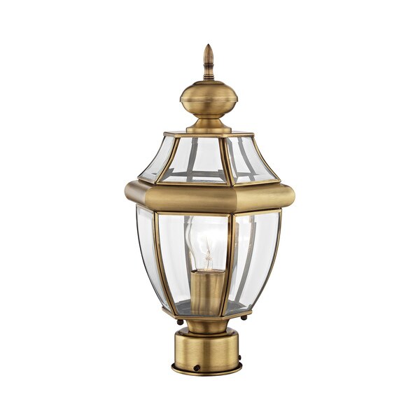 Monterey 1 Light Antique Brass Outdoor P