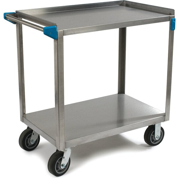 SS Utility Cart, 2 Shelf, 700 lb., 21x33