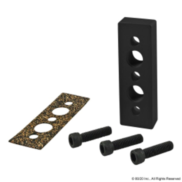Blk 5 Hole Rectang Press Manifold Plt