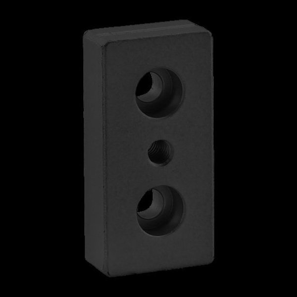 Ctr Tap Base Plate, 25mm X 50mm W/M6 Tap