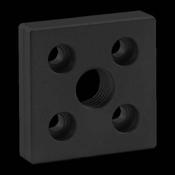 Ctr Tap Base Plate, 50mm X 50mm W/M16 Tap