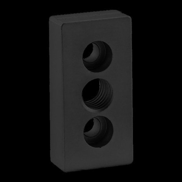 Ctr Tap Base Plate, 25mm X 50mm W/M12 Tap