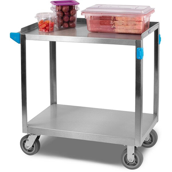 SS Utility Cart, 2 Shelf, 700 lb., 21x33