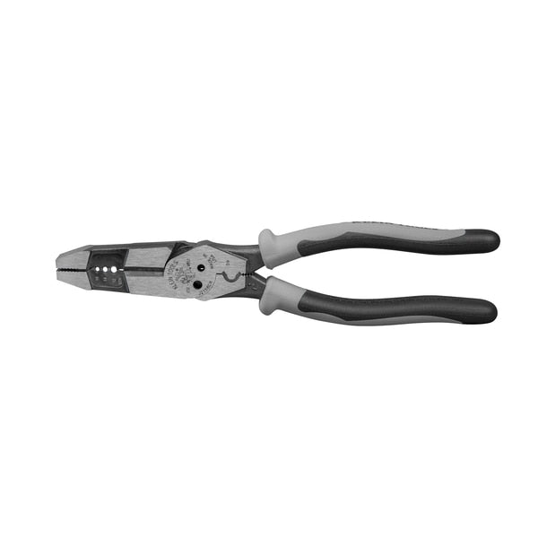 8 in Linemans Plier High Leverage w/ Wire Crimper, Steel