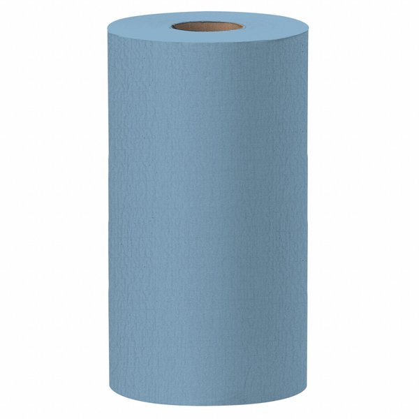 Dry Wipe Roll, Jumbo Perforated Roll, Mod Absorb, 9 3/4 x 13 1/2 in Sheets, 130 Sheets, Blue, 12 Pk
