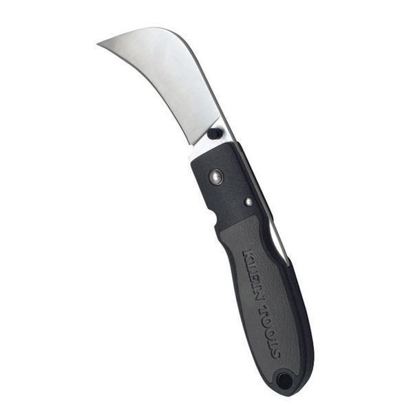 Lockback Knife, 2-5/8-Inch Hawkbill Blade, Black Handle