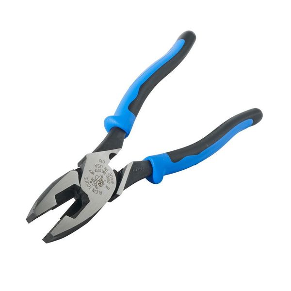 9 1/2 in 2000(TM) Linemans Plier High Leverage w/ Fish Tape Puller, Wire Crimper, Steel