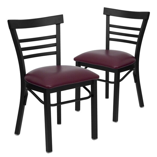 Black Ladder Chair-Burg Seat