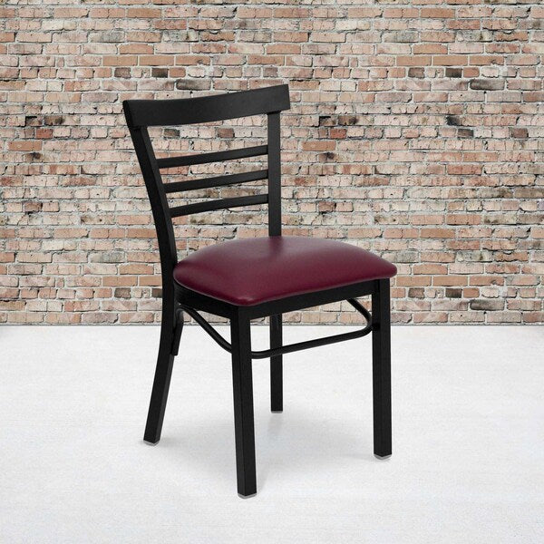 Black Ladder Chair-Burg Seat