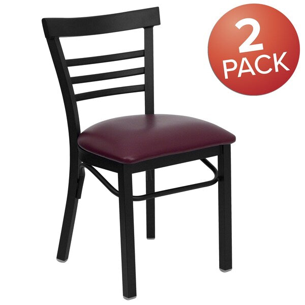 Black Ladder Chair-Burg Seat