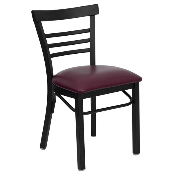 Black Ladder Chair-Burg Seat