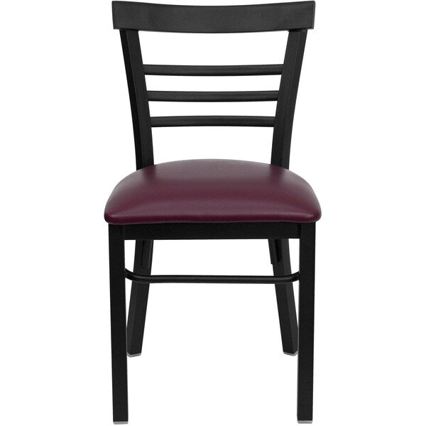 Black Ladder Chair-Burg Seat