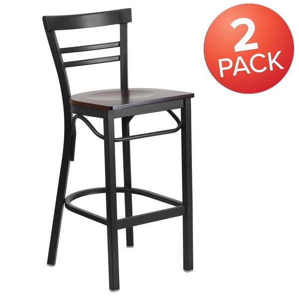 Black Ladder Stool-Wal Seat
