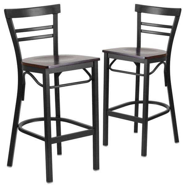 Black Ladder Stool-Wal Seat