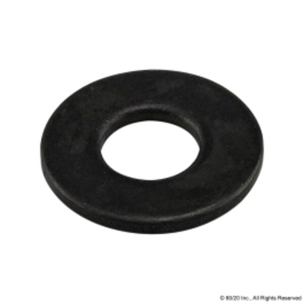 Flat Washer, Fits Bolt Size #8 , Steel Zinc Plated Finish