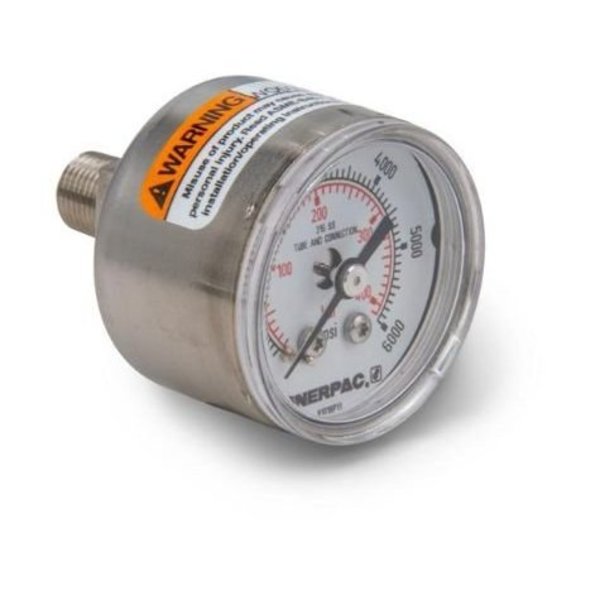 1534R, Hydraulic Pressure Gauge, 1.5 in. Face, Rear Mount, 6,000 maximum psi