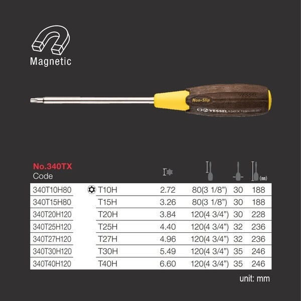 WOOD-COMPO Torx Screwdriver No.340TX T15
