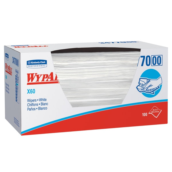 Dry Wipe, White, 1/4 Fold in Box, Hydroknit, 9 PK, 100 Wipes, 11 in x 23 in