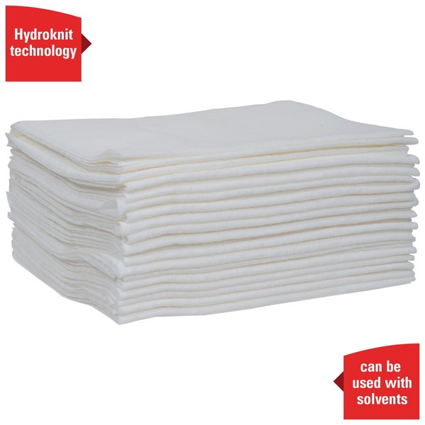 Dry Wipe, X60, 1/4 Fold Poly Wrapped, Hydroknit, 12 in x 12 1/2 in, 12 Pack