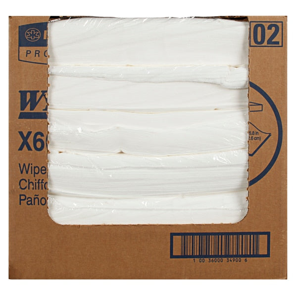 Reinforced Disposable Wipers, PK150, White, Hydroknit, 12-1/2