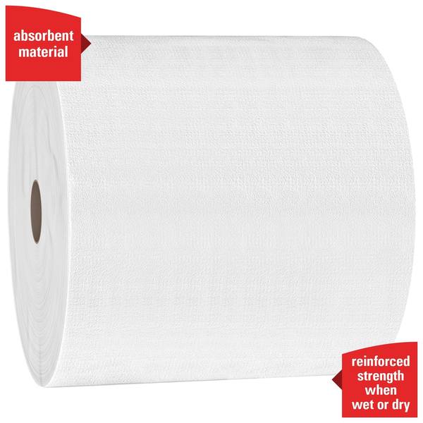 Dry Wipe Roll, X60, Jumbo Perforated Roll, Hydroknit, 12 1/2 x 13 1/2 in, 1100 Sheets, White