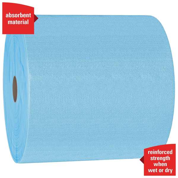 WypAll GeneralClean X60 Multi-Task Cleaning Cloths, Jumbo Roll, Blue (1100 Sheets/Roll, 1 Roll/Case)