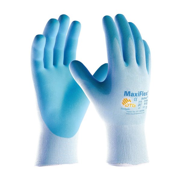 Foam Nitrile Coated Gloves, Palm Coverage, Blue, XL, 12PK