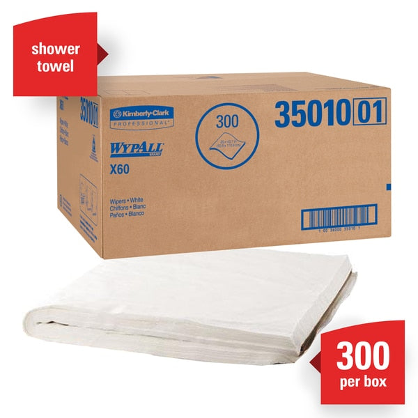 Dry Wipe, White, Flat Sheet, Hydroknit, 3 PK, 100 Wipes, 20 in x 43 3/4 in