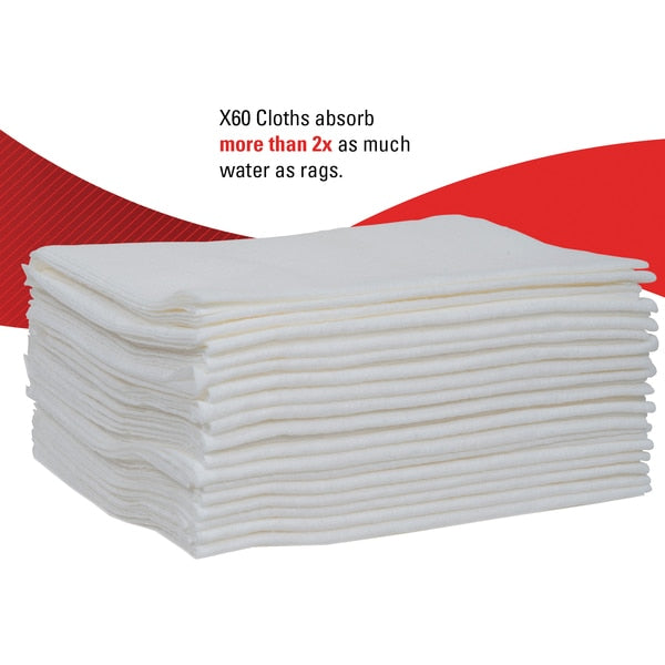 Dry Wipe, White, Flat Sheet, Hydroknit, 3 PK, 100 Wipes, 20 in x 43 3/4 in