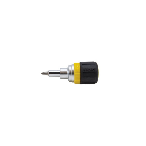 Multi-Bit Ratcheting Screwdriver, 6-in-1, Stubby, Ph, Sl, Nut Bits