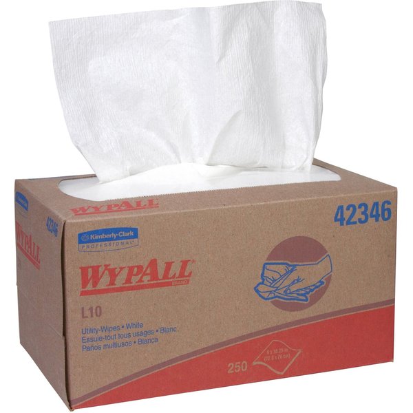 Wipers, L10, Lightweight, PK24, White, 2-Ply Paper