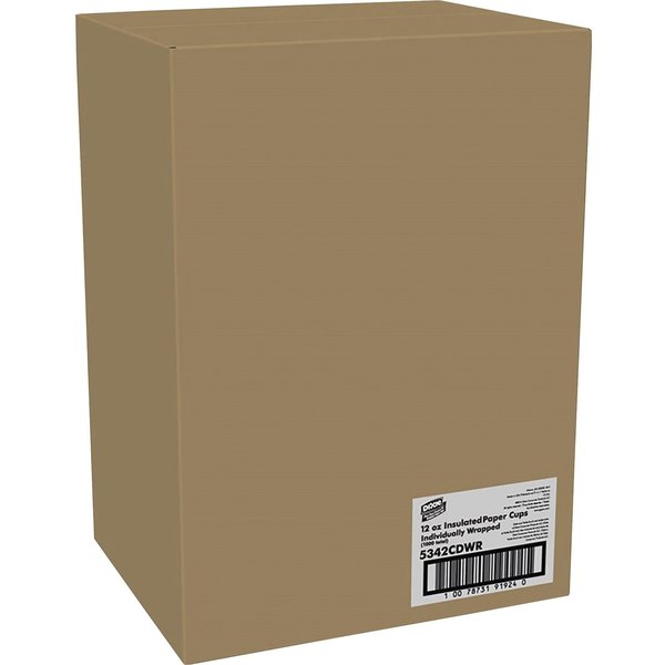 Disposable Hot Cup, 12oz, BRN/GR/WH, PK1000