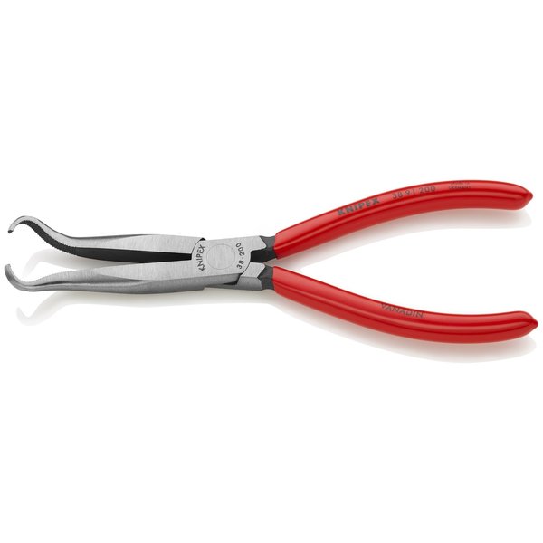 8 in Bent Long Nose Plier Plastic Coated Handle