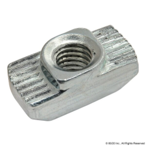 Drop In T-Nut, 10-32, 1/4 Turn