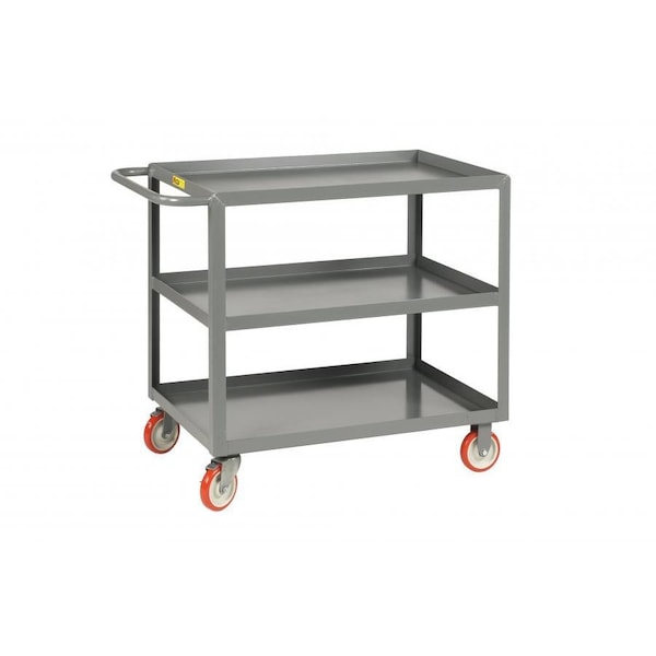 12 ga. Steel Utility Cart, 2 Shelves, 1200 lb