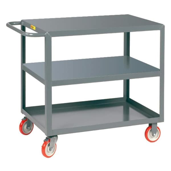 12 ga. Steel Utility Cart, 2 Shelves, 1200 lb