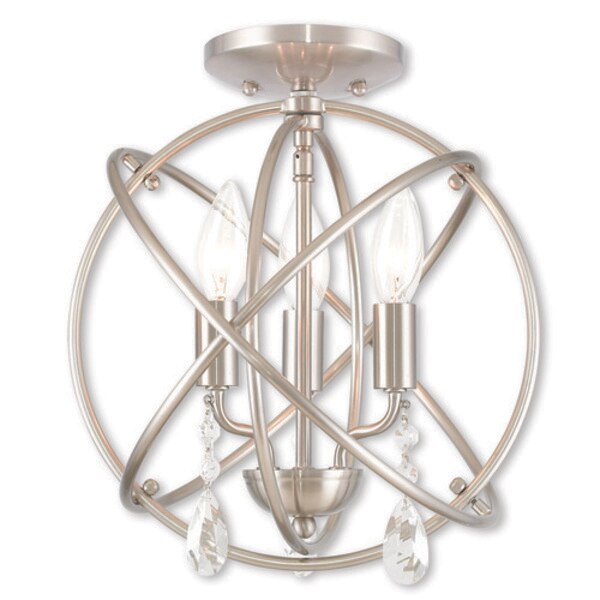 Aria 3 Light Brushed Nickel Convertible