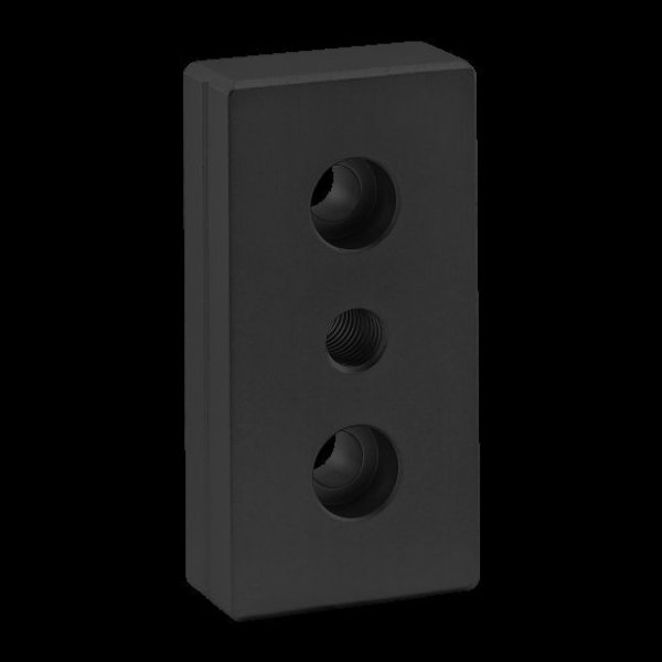 Ctr Tap Base Plate, 40mm X 80mm W/M10 Tap