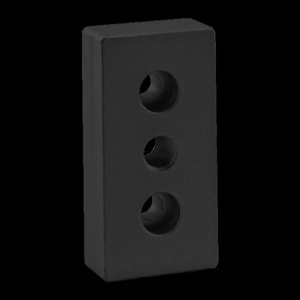 Ctr Tap Base Plate, 40mm X 80mm W/M12 Tap