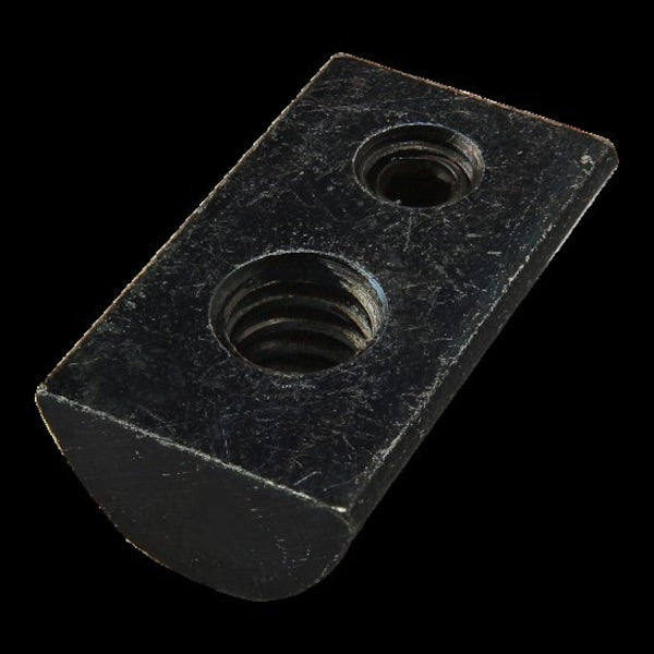 Drop In T-Nut W/Set Screw 1/4-20 40S Blk