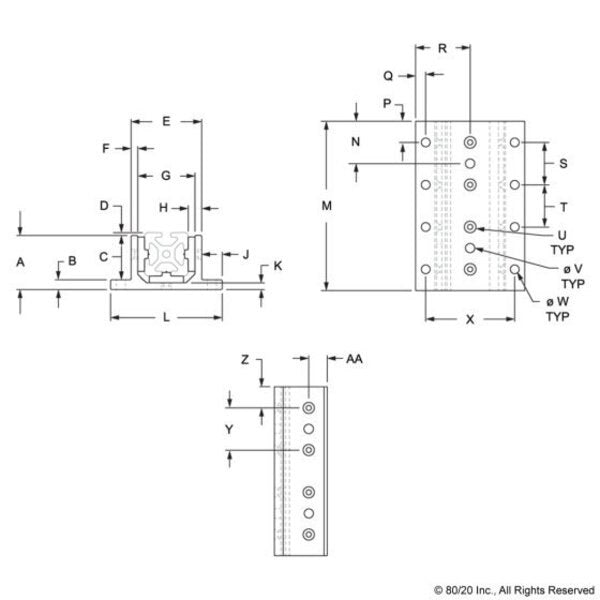 Linear Bearing, 103.12 mm W, 160 mm L