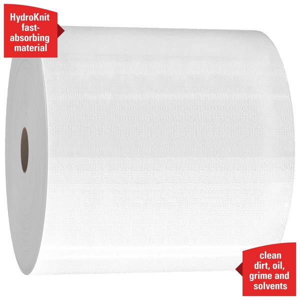 Dry Wipe Roll, X80, Jumbo Perforated Roll, Hydroknit, 12 1/2 in x 13 in, 475 Sheets, White
