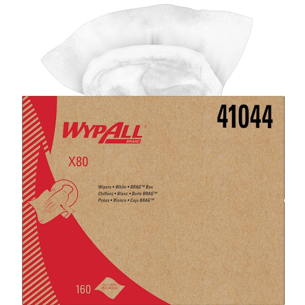 Dry Wipe, X80, Box, Super Heavy Absorbency, Hydroknit, 11 in x 16 3/4 in, 160 Sheets, White