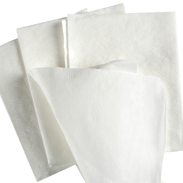 Dry Wipe, White, 1/4 Fold Poly Wrapped, Hydroknit, 8 PK, 70 Wipes, 10 in x 12 1/2 in
