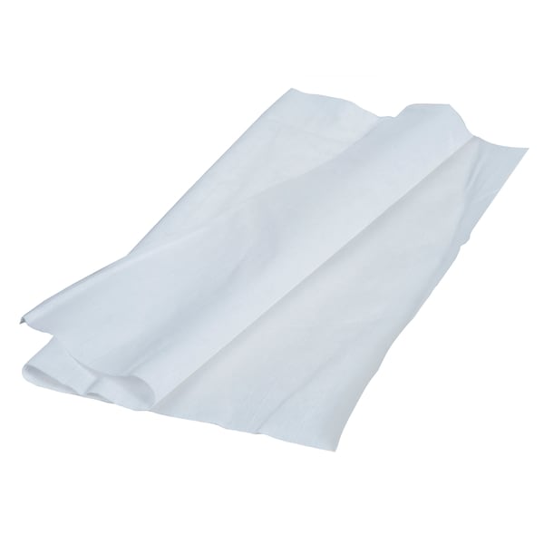 Dry Wipe, White, Flat Sheet, Hydroknit, 1 PK, 300 Wipes, 15 in x 16 1/2 in