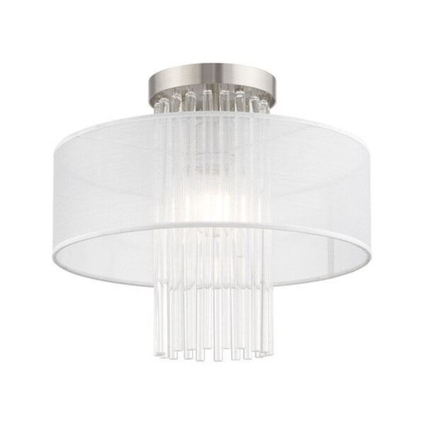 Alexis 1 Light Brushed Nickel Ceiling Mo